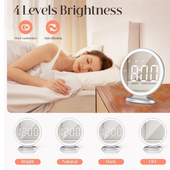 Mirror Alarm Clock - Picture 6 of 11